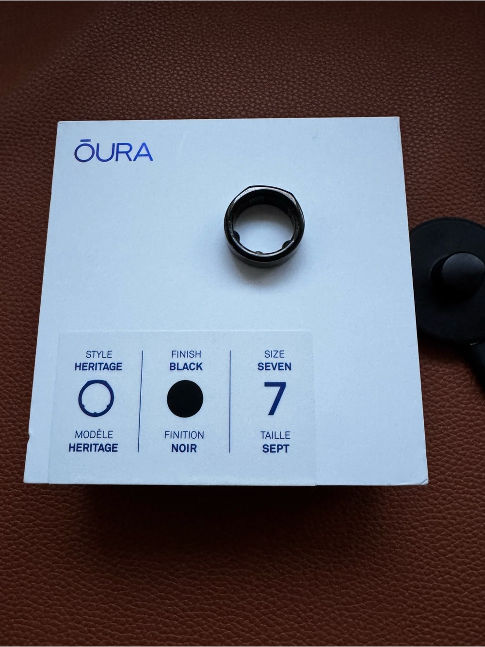 Oura Gen 3 Heritage Black Ring-Size 7
